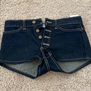 American apparel dark denim shorts